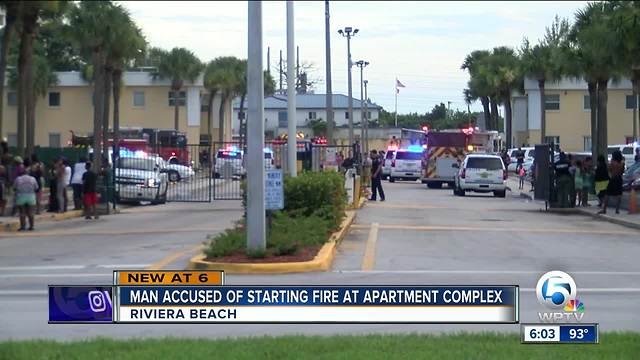 Man charged with setting Riviera Beach apartment complex on fire