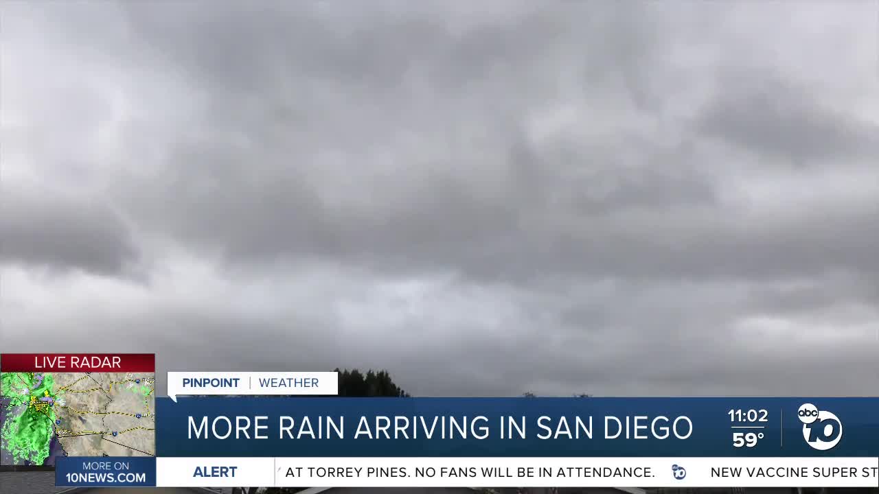 Third storm in one week hits San Diego County