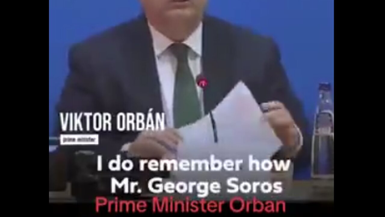 Hungary Prime Minister Proving Soros Plan with Organised Migration