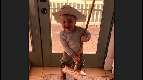 My young boy kept showing up with one of my hats that I keep up on a high shelf