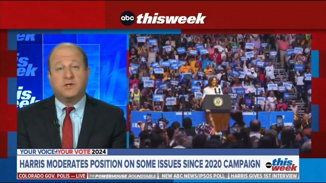 Gov Jared Polis Says It's A Good Thing Kamala Flip Flops