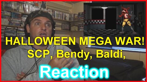 Reaction: HALLOWEEN MEGA WAR! SCP, Bendy, Baldi,