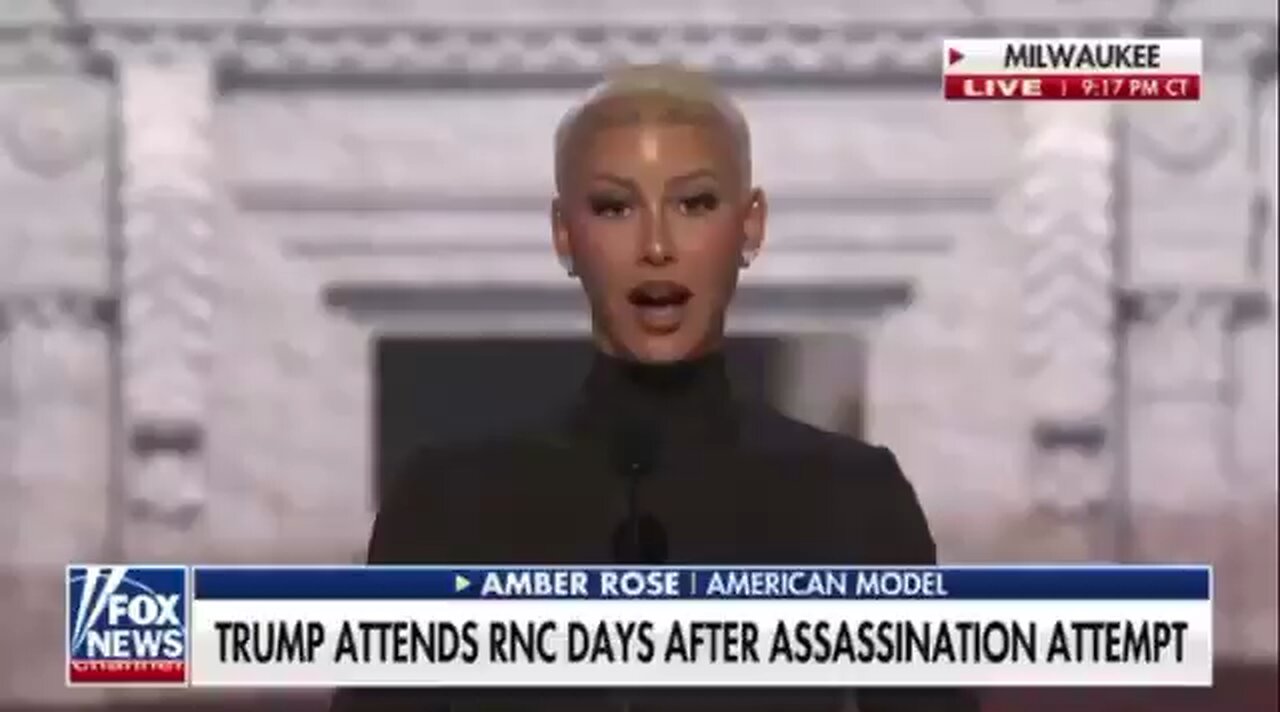 Former Democrat celebrity Amber Rose Gives Powerful Speech At RNC