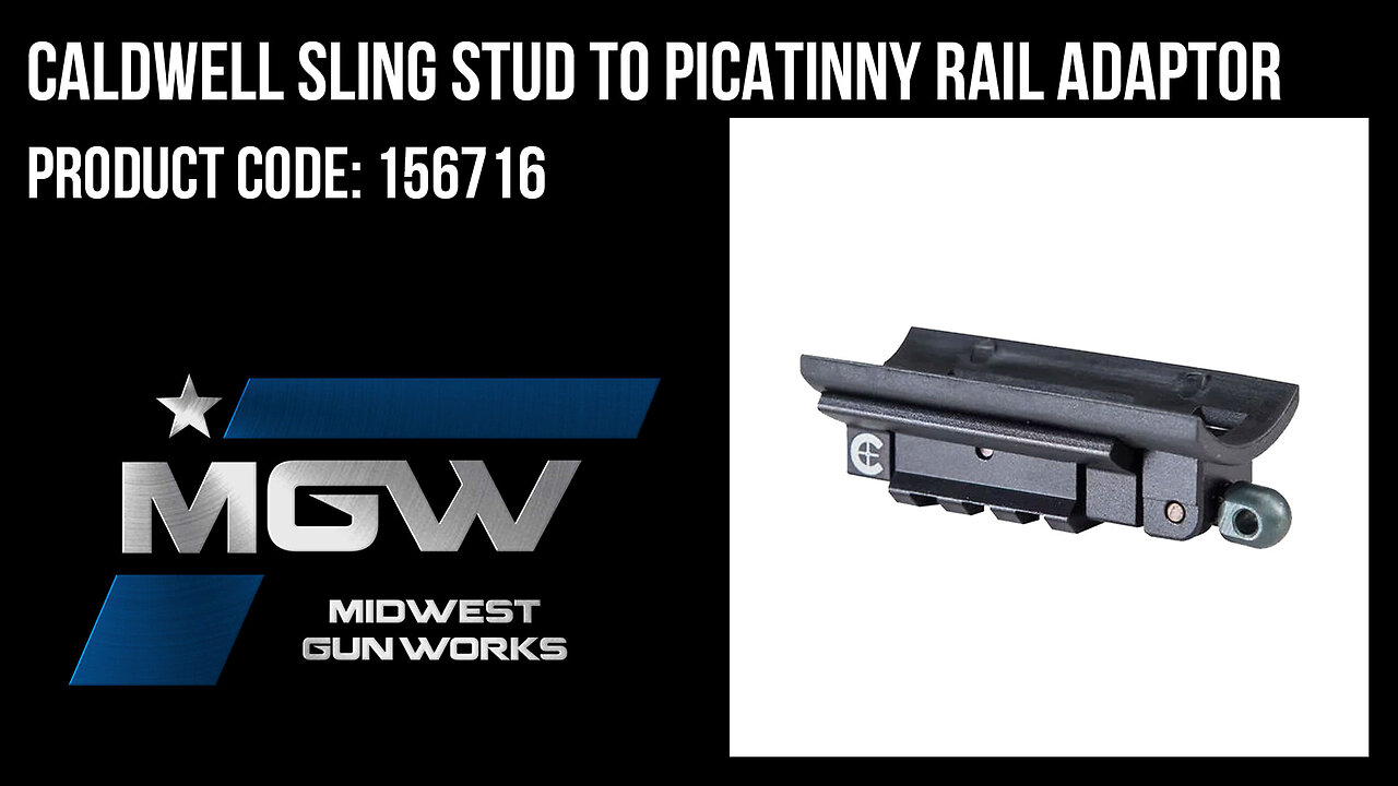Caldwell Sling Stud to Picatinny Rail Adaptor - 156716