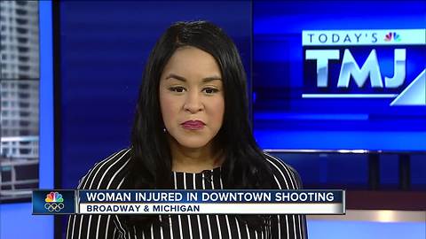 Woman shot in downtown Milwaukee
