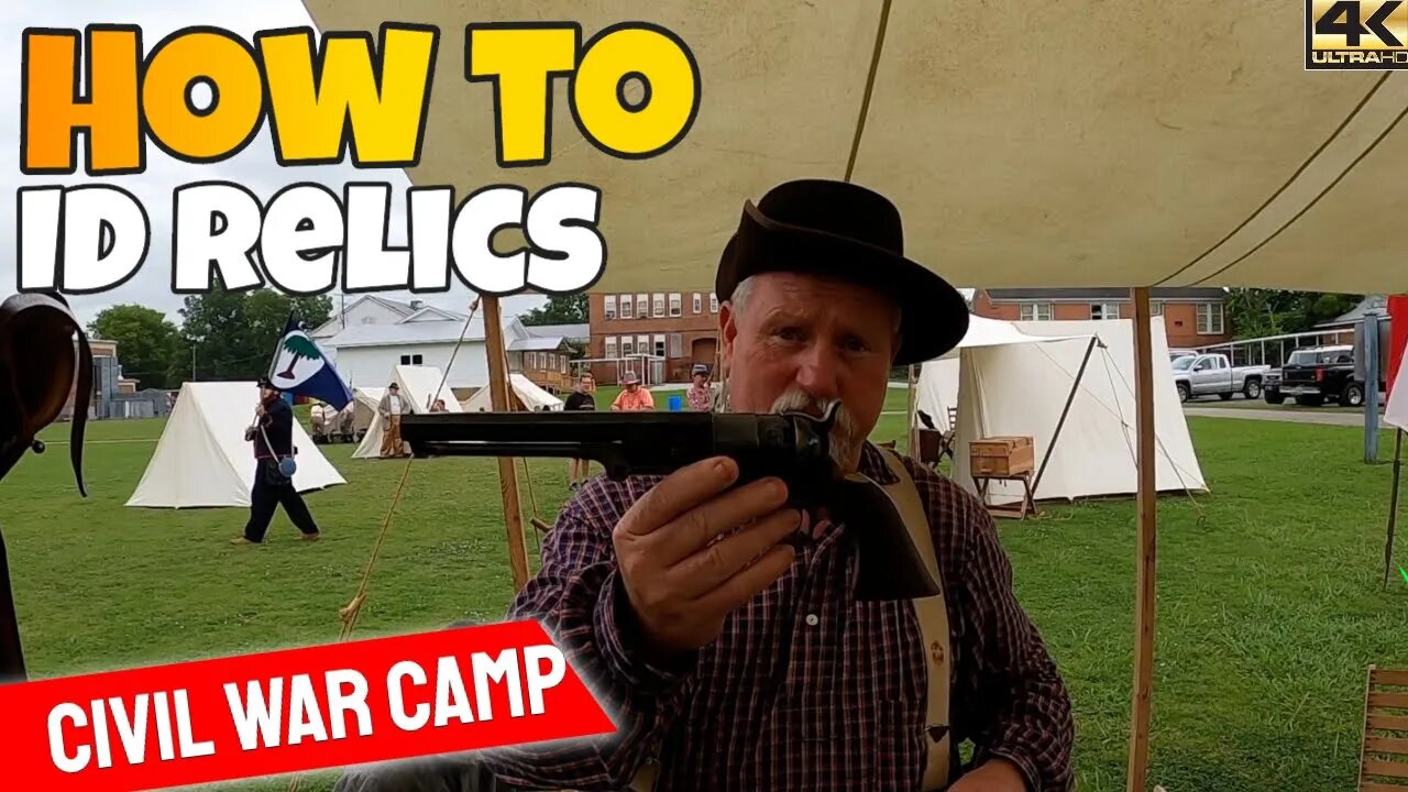 Step back in history to a Civil War Confederate Camp Reenactors. (how to ID metal detecting relics)