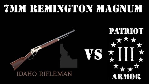 7mm Remington Magnum vs Level 3+ Steel Plate Armor