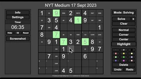 #Sudoku 2023 09 17 medium - difficult middle section but easy solve