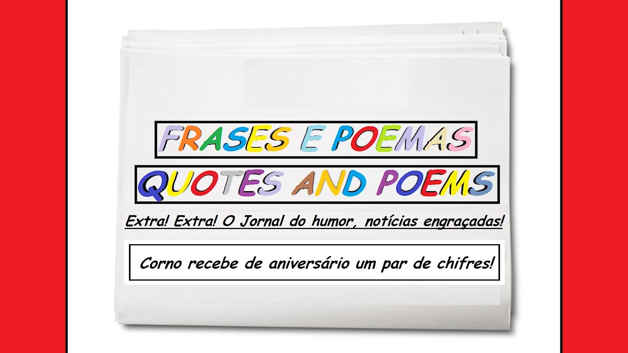 Notícias engraçadas: Corno recebe de aniversário um par de chifres! [Frases e Poemas]