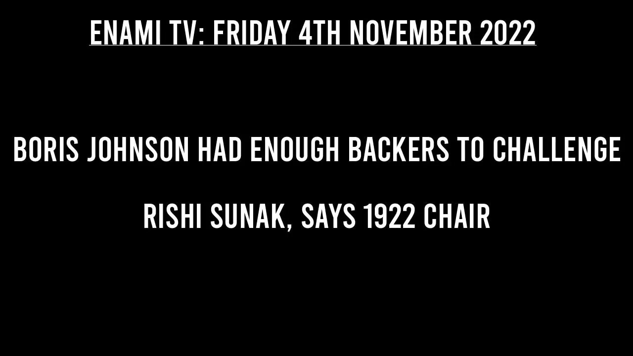 1922 chair: Boris Johnson had enough backers to challenge Rishi Sunak but let him win unchallenged.