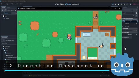 8 Directional 2D Character Movement Setup ~ Godot 4 Tutorial