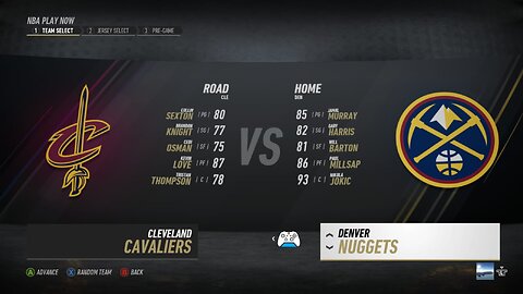 🏀NBA Live Season - Week 2 - Cleveland Cavaliers (Road) VS (Home) Denver Nuggets