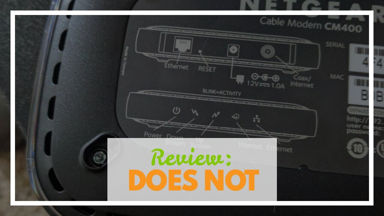 Review: NETGEAR Cable Modem DOCSIS 3.0 (CM700-1AZNAS) Compatible with All Major Cable Providers...