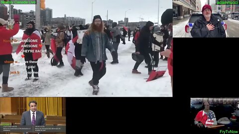 Truckers Freedom Convoy 2022 In Ottawa, Canada February 20 part-1 LIVE!!!!