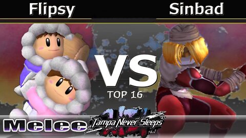 Flipsy (Ice Climbers) vs. Sinbad (Sheik) - Melee Top 16 - TNS7