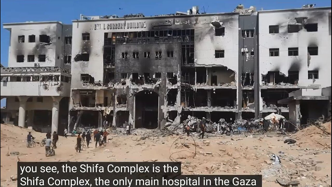 1yr anniv Oct7th Al-Shifa Hospital COMPLETELY DESTROYED STUNNING Staggering Destruction