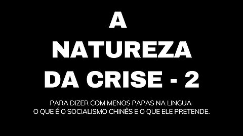 A NATUREZA DA CRISE - 2