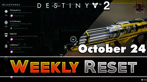 Destiny 2 | Weekly Reset - Powerful Gear Engrams, Nightfall, Milestones & Vendor Items October 24th