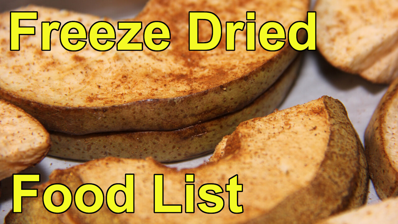 Freeze Dry Food List