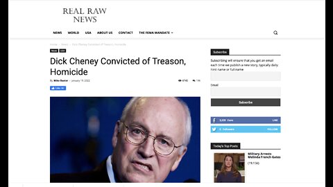 Cheney Convicted of Treason in Just 2 Hours