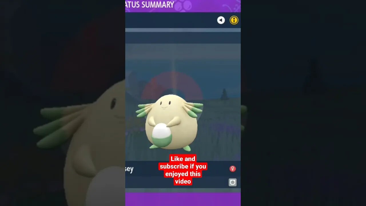 Let's go, a shiny chansey