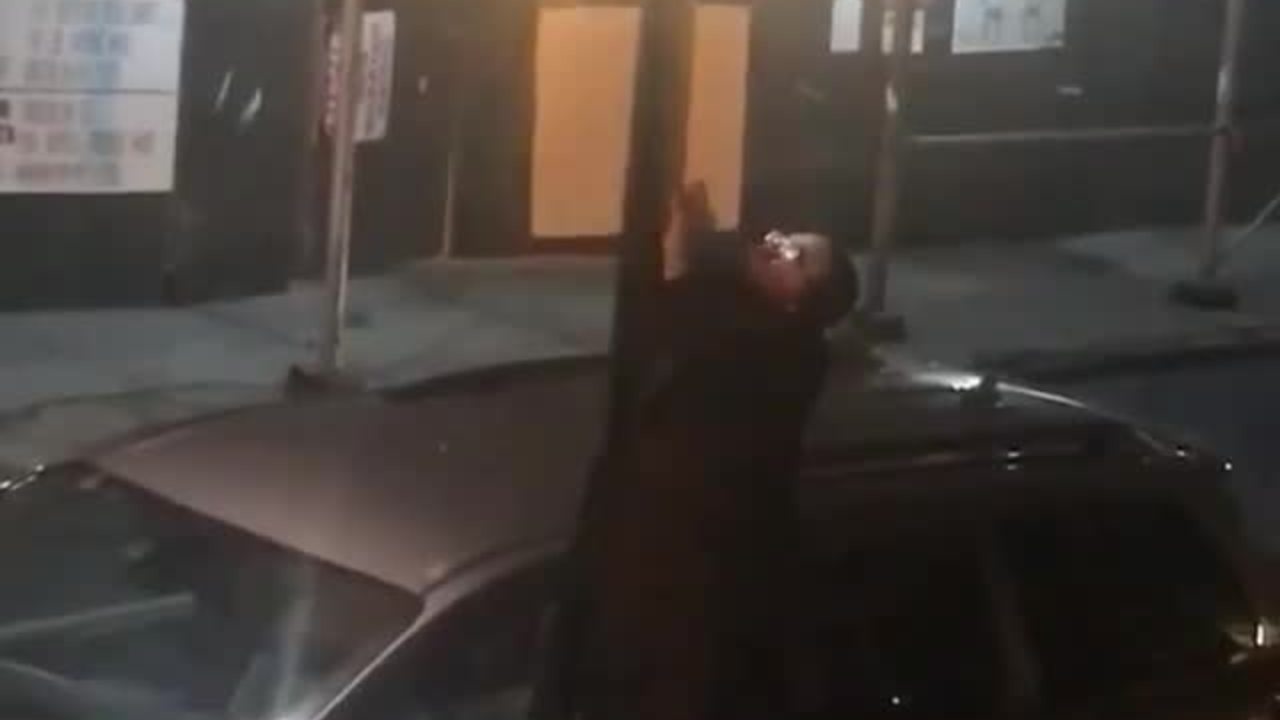 Man removes 'No Parking' sign so he can park his car