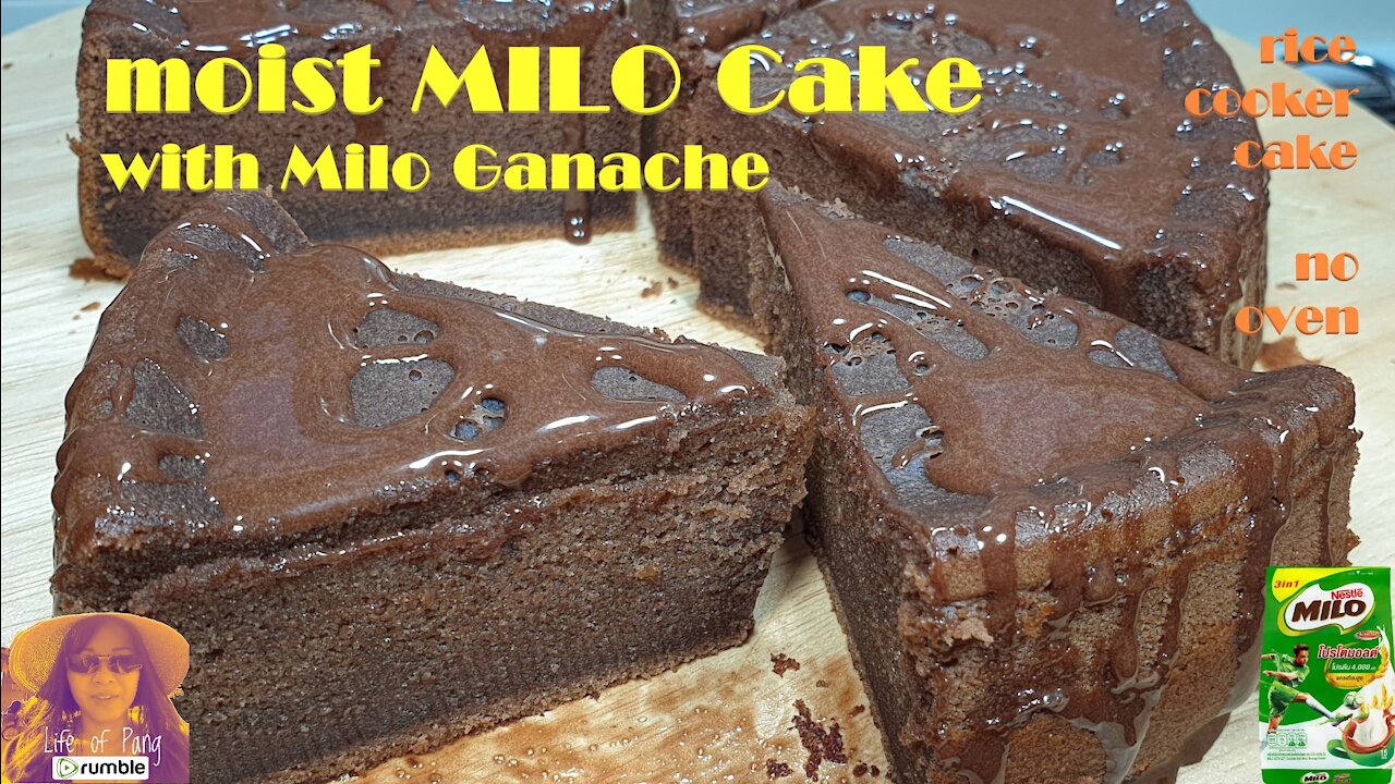 Moist Milo Cake With Milo Ganache Without Oven | EASY RICE COOKER CAKE RECIPES