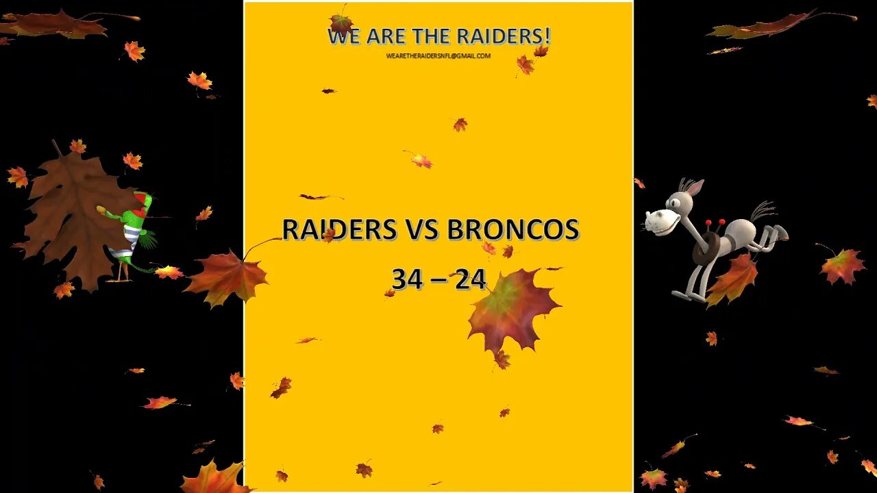 RAIDERS VS BRONCOS WIN