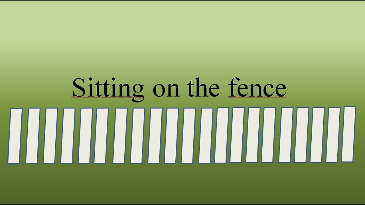 Sitting on the fence