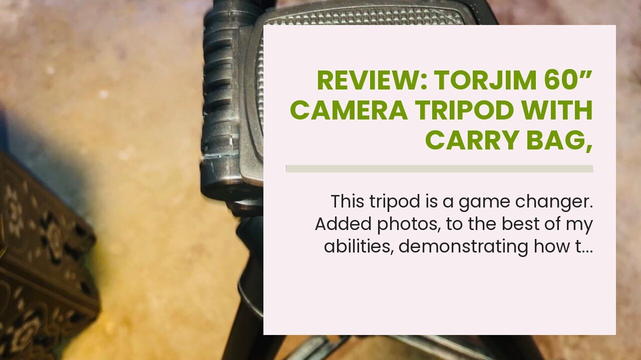 Review: Torjim 60” Camera Tripod with Carry Bag, Lightweight Travel Aluminum Professional Tripo...