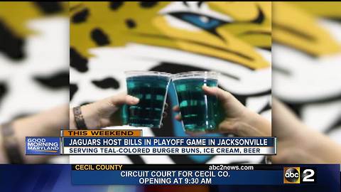 Jacksonville serving teal-colored food, beer for playoff game