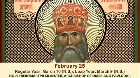 The Lives of Saints: Feb. 25 (Reg. Year: Mar. 10 (N.S.), Leap Year: Mar. 9 (N.S.) ST. SILVESTER