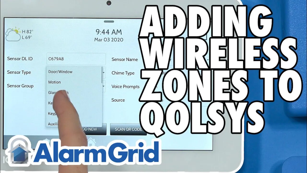 Adding a Wireless Zone to a Qolsys IQ Panel 2