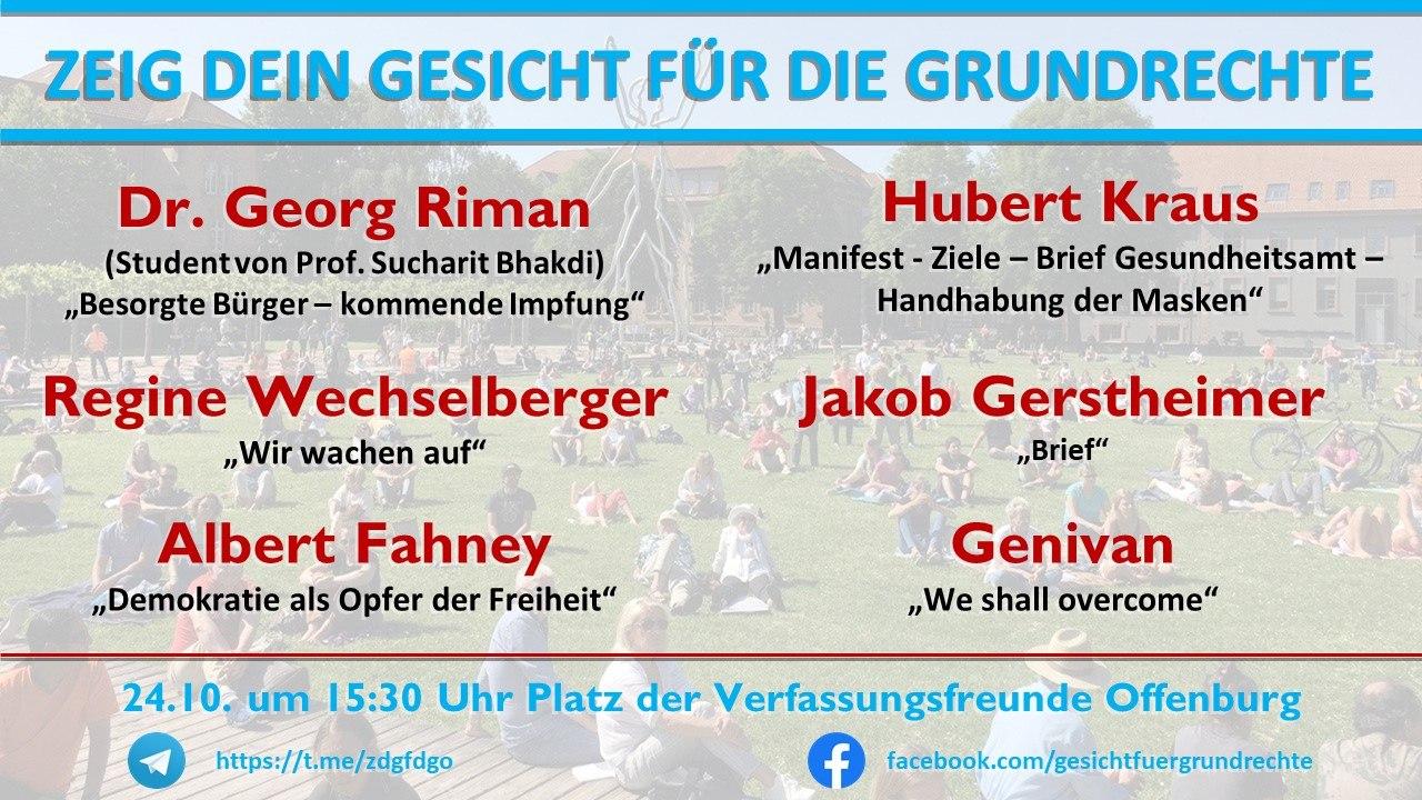 Zeig Dein Gesicht für die Grundrechte 24.10.2020 Teil 2/9 - Genivan