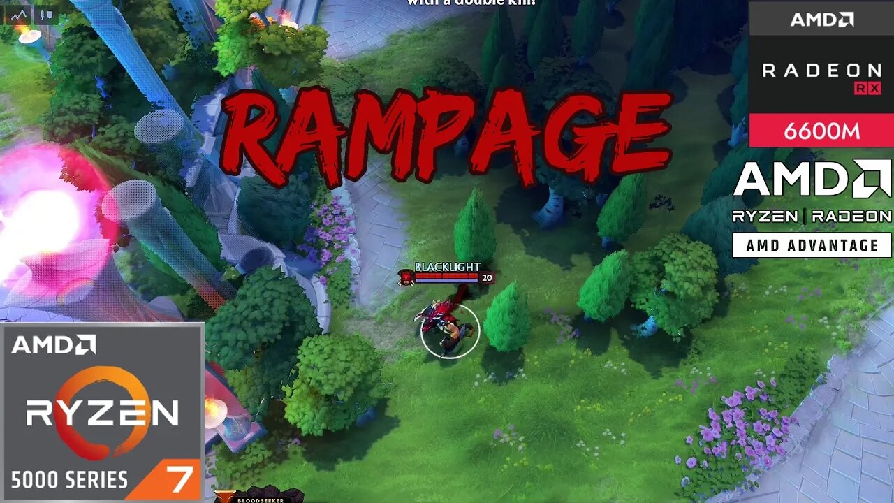 Blood Seeker Rampage - Dota 2 on Max Settings - AMD Advantage - Radeon RX 6600M 8GB - 1440p 60FPS