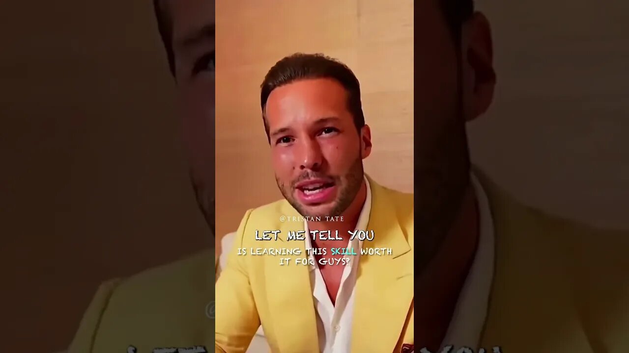 Tristan Tate Is Learning This Skill Worth It For Guys? #Shorts