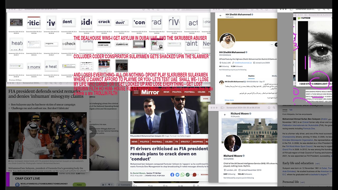 VIDEO 205 UPDATE 1->24-090424092024 GM SINGAPORE -THE ABUSER CODER CONSPIRATORY DUBAI BORN PRESIDENT HEAD OF FIA BEN SULAYMEN CODIN ABUSE HOPE U R PROUD SHEIKH MOHANED DUBAI OOPS BROWN SAWSE CHNAGE FRO WHITE TO BROWN CODIN FILTH SULAYAM