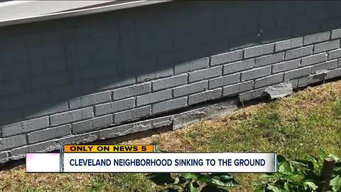 Cleveland neighbors worried about sinking homes