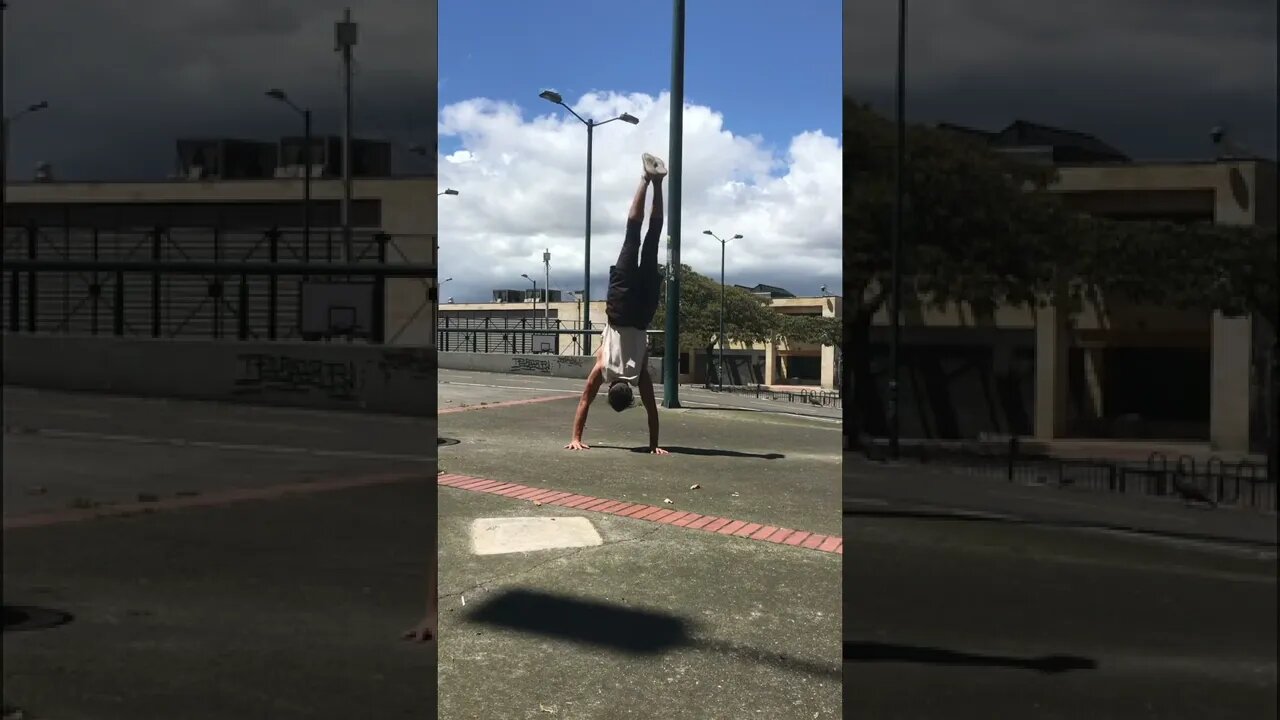 Outdoor handstand practice