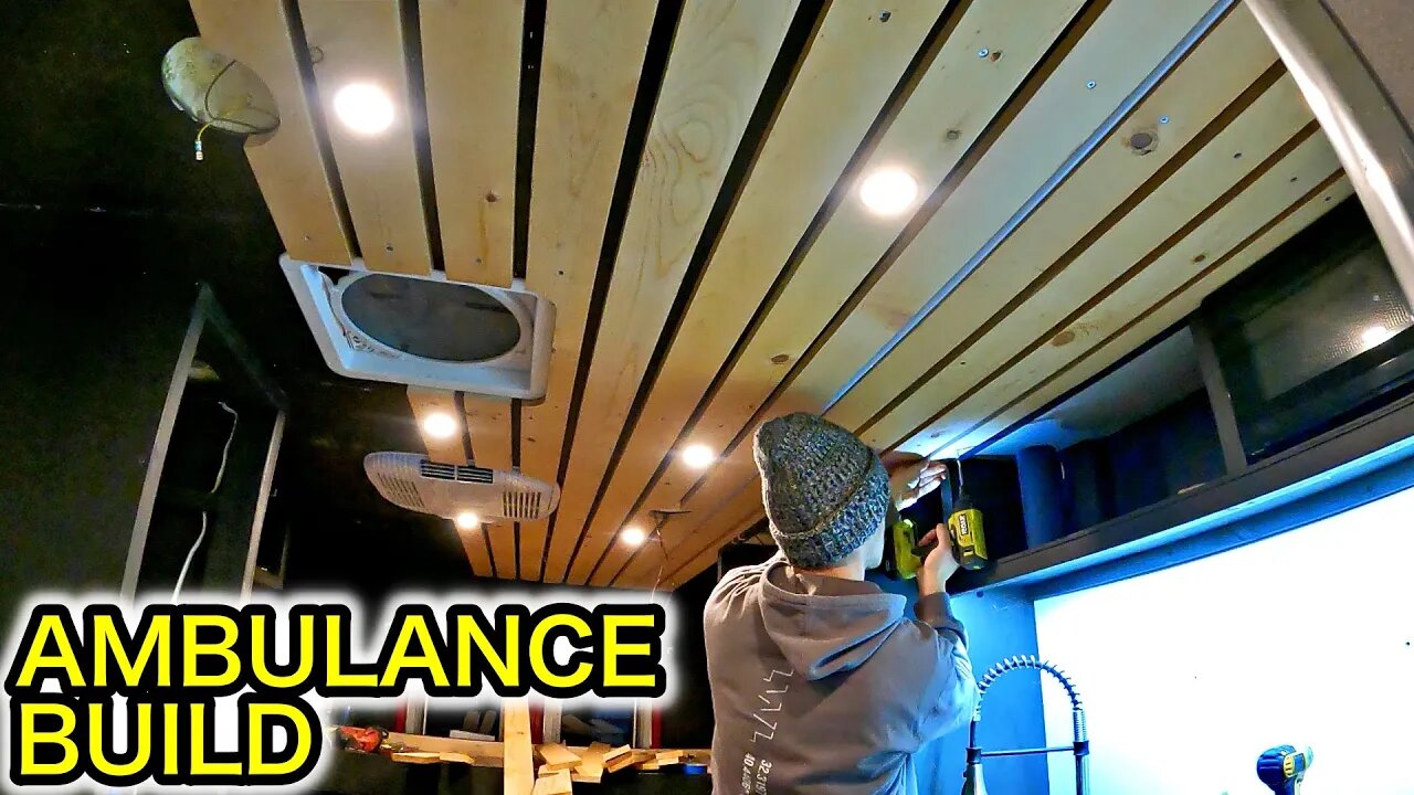 Slatted Ceiling | Luxury Ambulance Build Episode 7