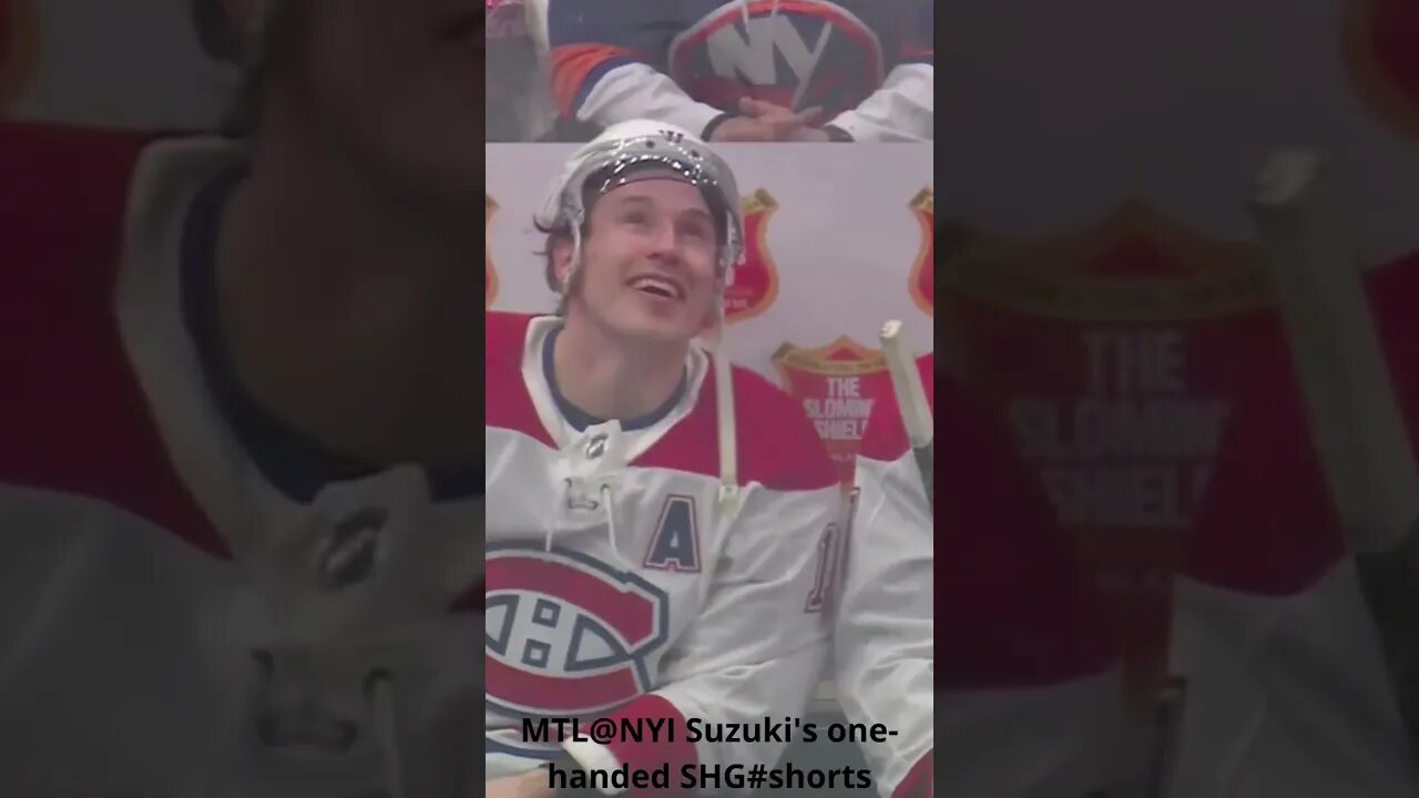 MTL@NYI Suzuki's one handed SHG #shorts #nhl