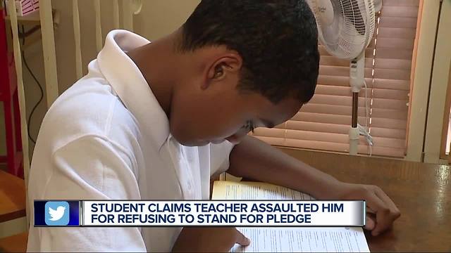 Metro Detroit father says son assaulted for sitting during pledge