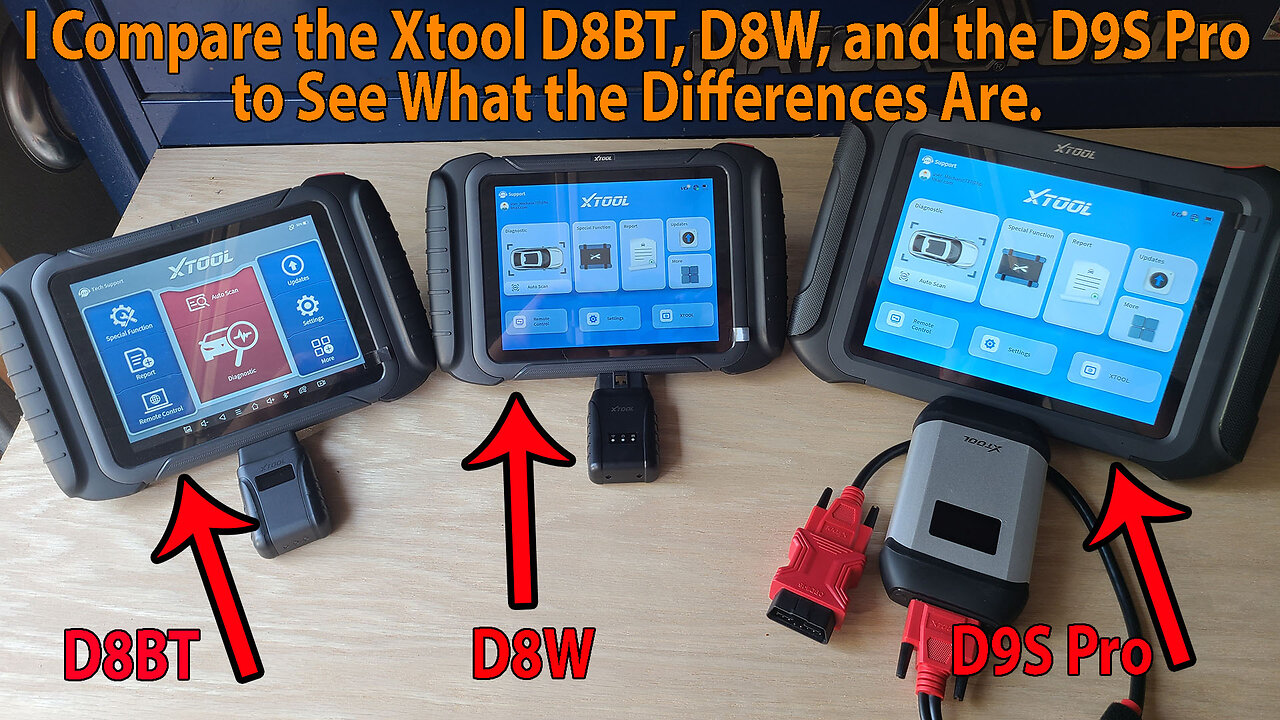 Comparing the Xtool D8BT, D8W, and D9S Pro to see what the Differences Are.