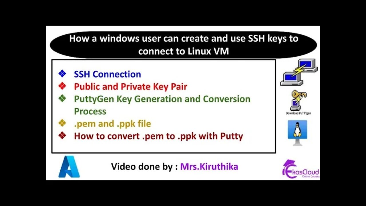 # Azure Cloud How a windows user.. use SSH keys to connect to Linux VM _ Ekascloud _ English