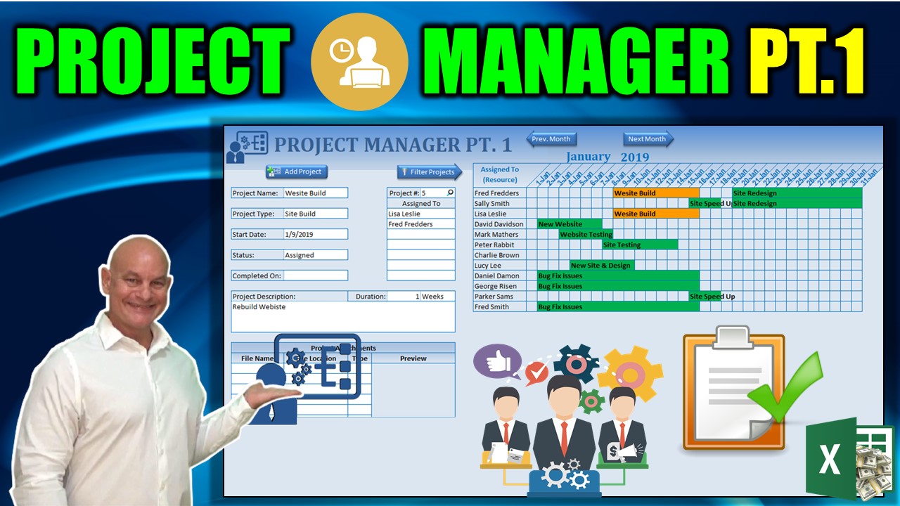 How To Create A Project Manager In Excel [Part 1]