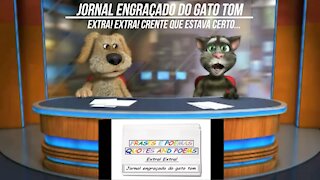 Jornal engraçado do gato tom: Crente que estava certo... [Frases e Poemas]