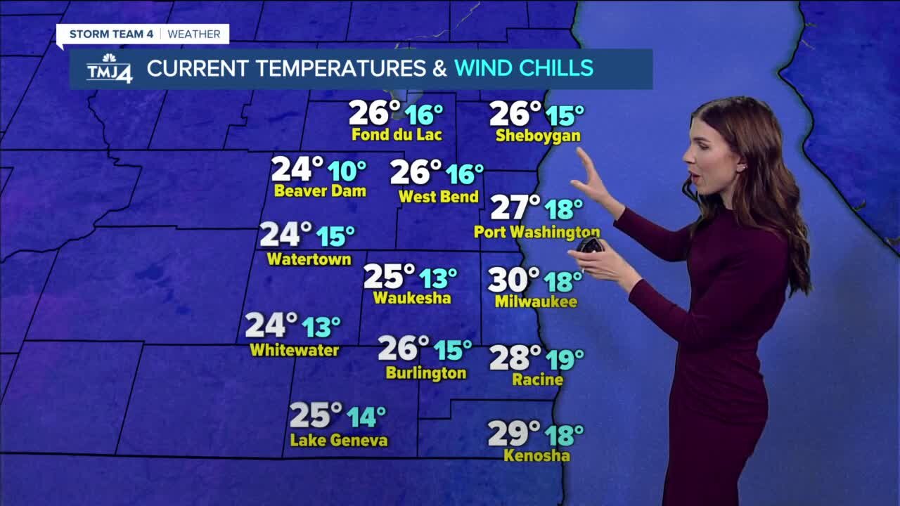 Partly sunny Monday, highs in the 30s