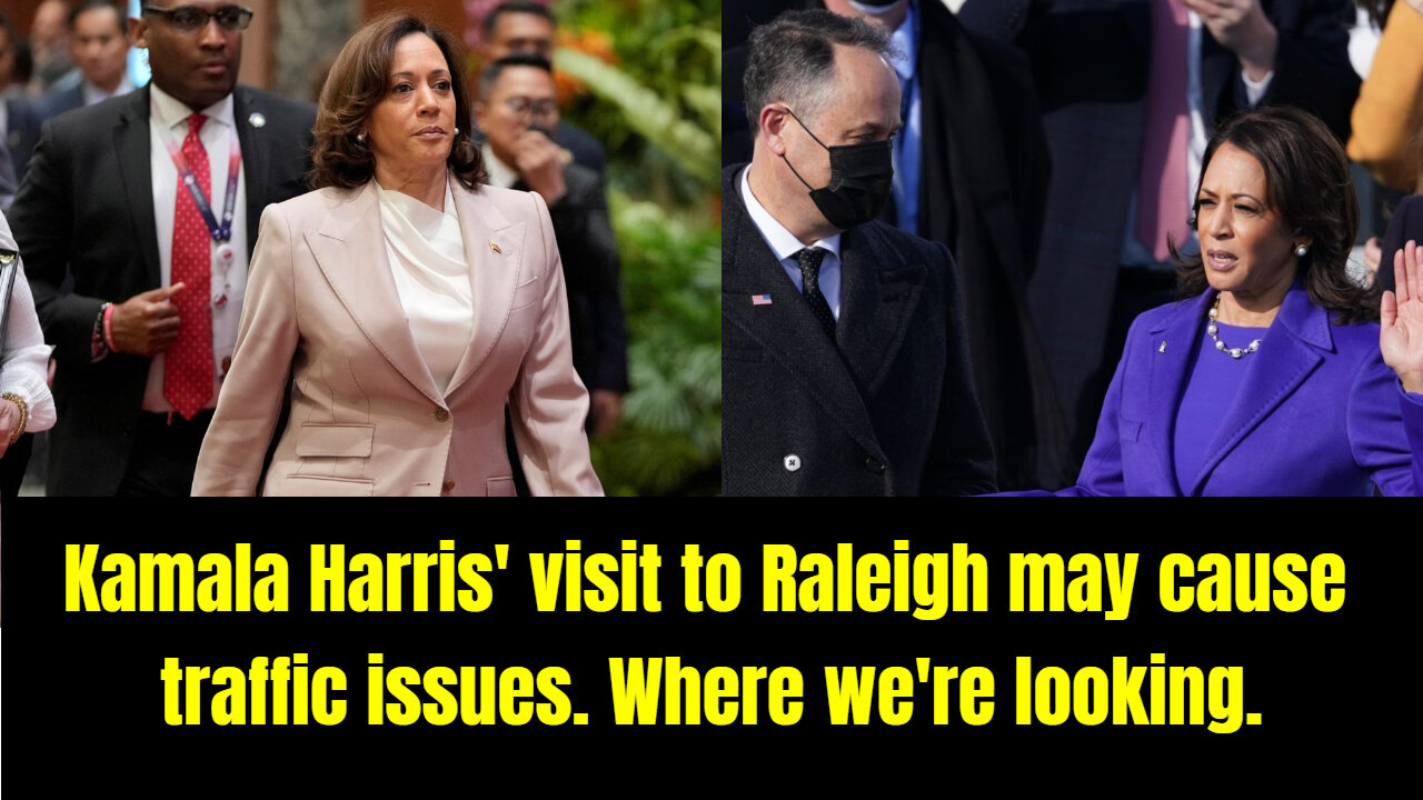 Harris Breaking News Today. Kamala Harris' visit to Raleigh may cause traffic issues.