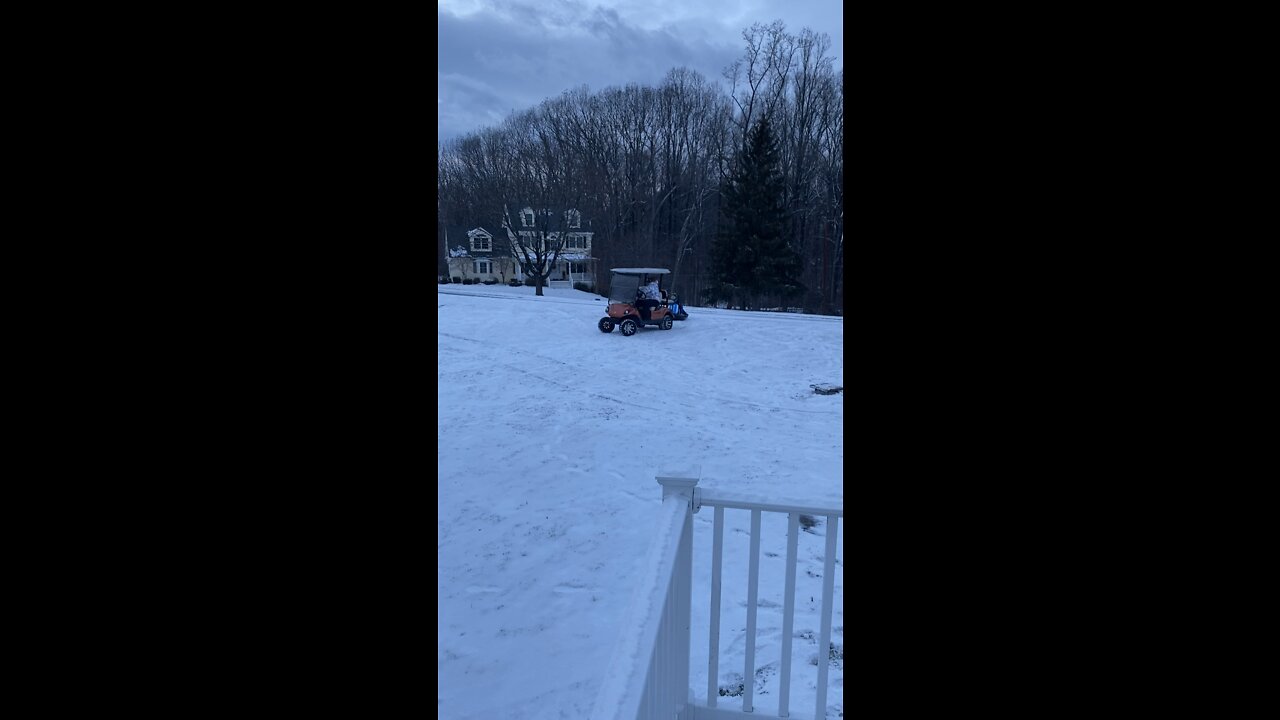 Golf cart sledding