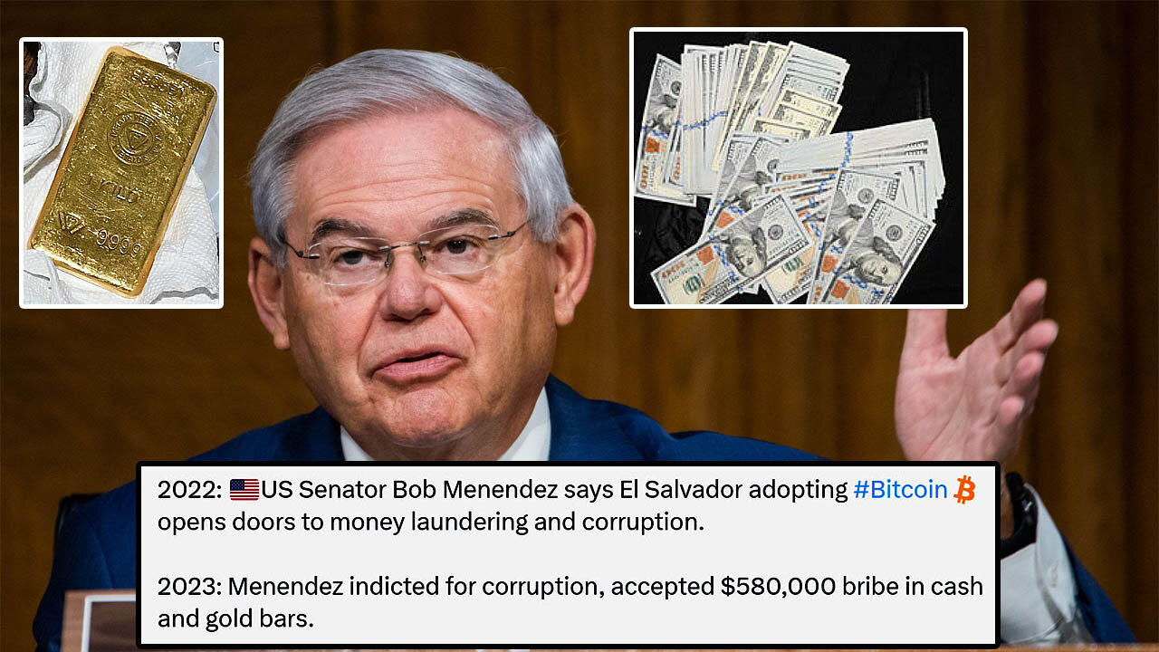 Sen. Bob Menendez [D], who said Bitcoin is for Criminals, indicted on Bribery Charges [Gold/Cash] 😂